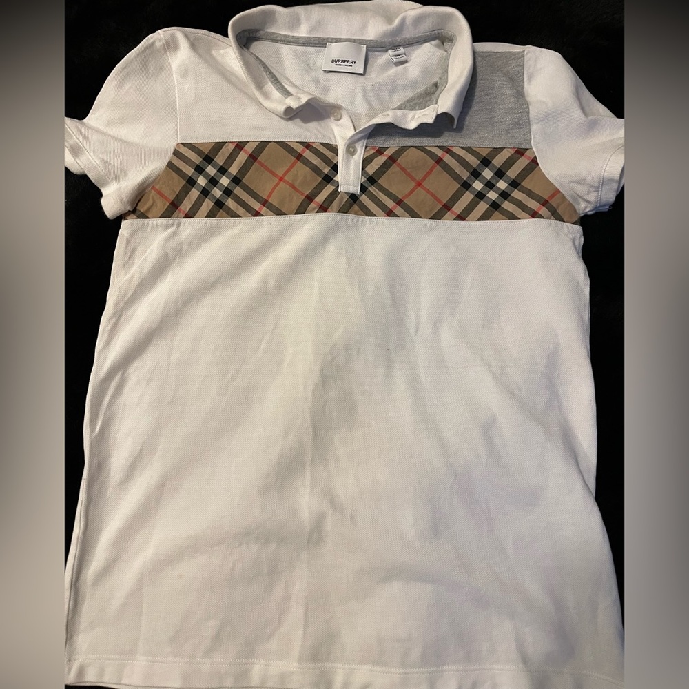 Authentic boy collar Burberry shirt size 14